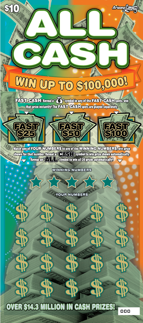 ALL CASH scratch-off ticket