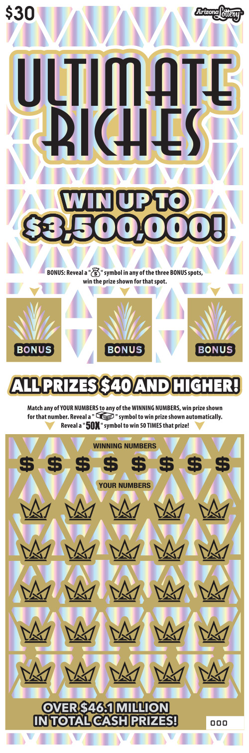 ULTIMATE RICHES scratch-off ticket