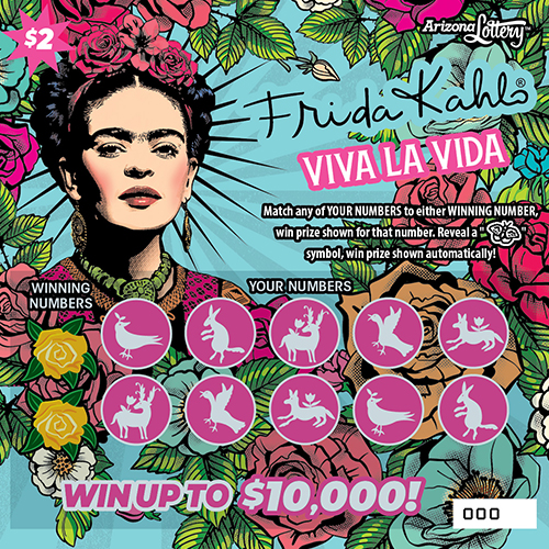 FRIDA KAHLO® VIVA LA VIDA scratch-off ticket