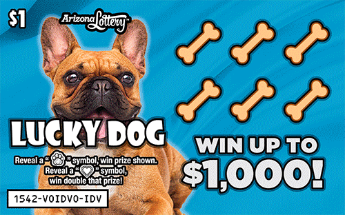 LUCKY DOG scratch-off ticket