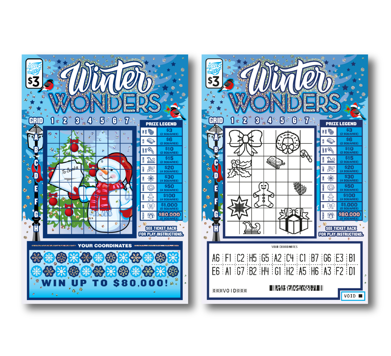 WINTER WONDERS scratch-off ticket