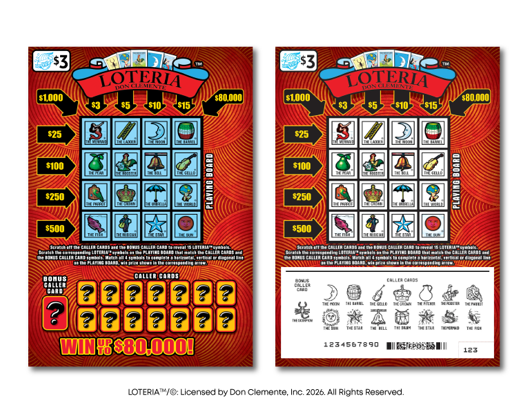 LOTERIA scratch-off ticket