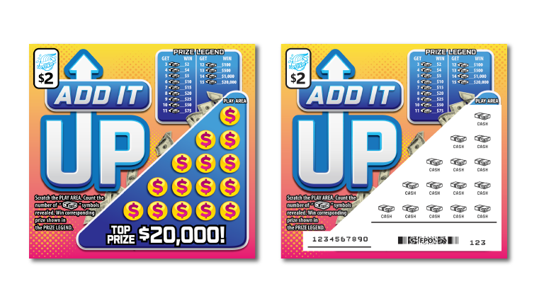 ADD IT UP scratch-off ticket