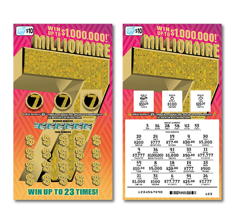 MILLIONAIRE 7 scratch-off ticket